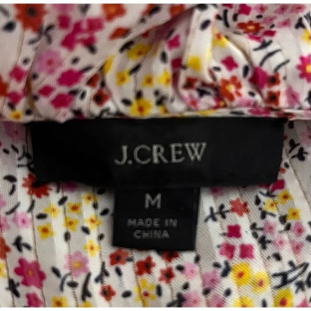 J Crew Ruffle Button Front Blouse   Size M - Picture 4 of 5